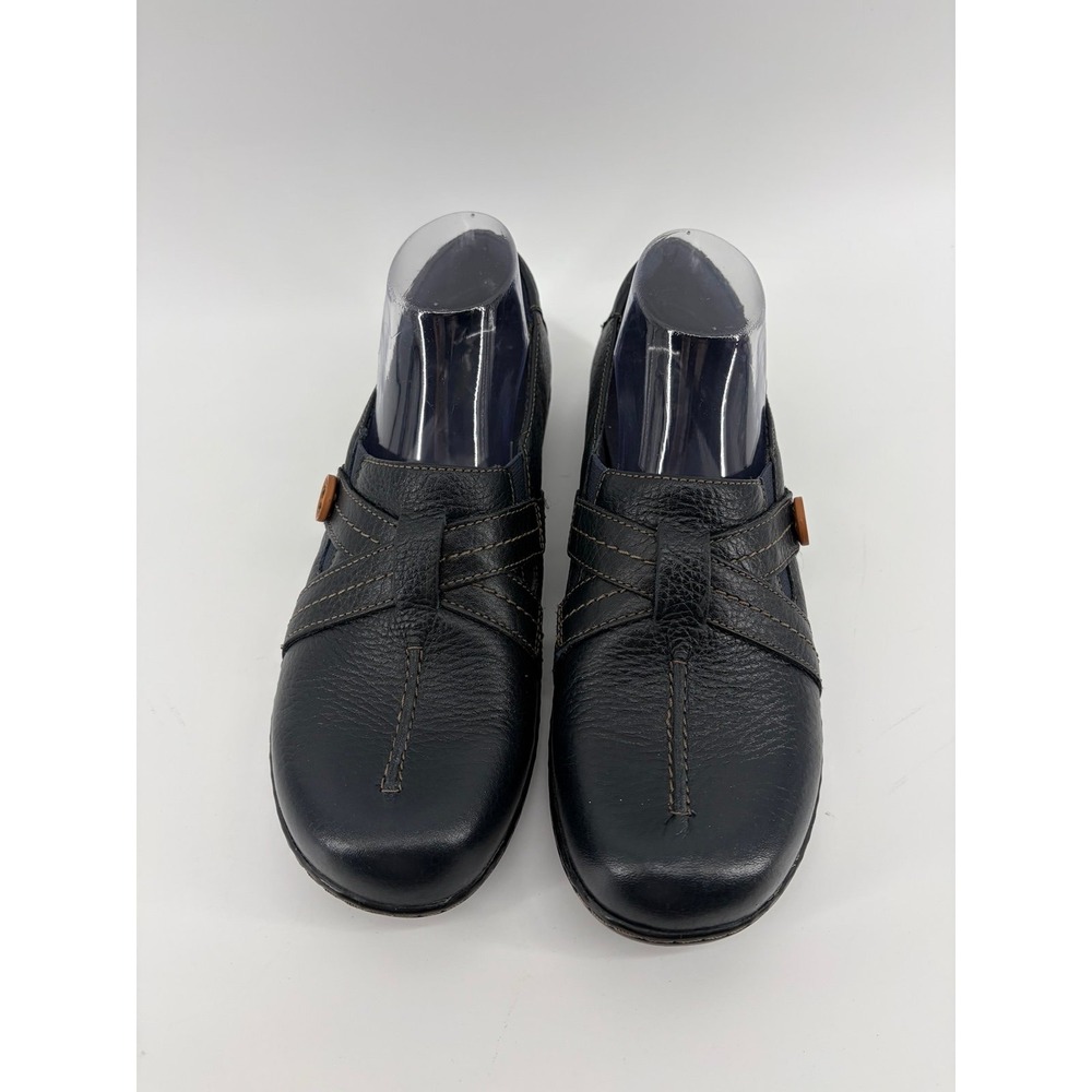 Clarks Unstructured Un Loop, Navy Leather Shoes Loafers, Womens Size 11, NWOT